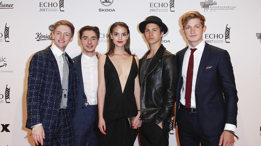 Timur Bartels, Ivo Kortlang, Luise Befort, Tim Oliver Schultz und Damian Hardung beim Echo 2017