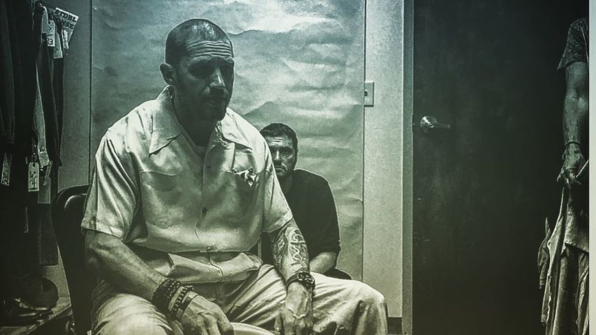 Schauspieler Tom Hardy als Al Capone am Set seines Films "Fonzo"