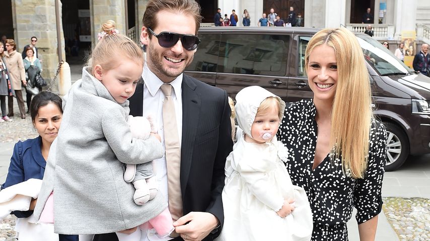 Michelle Hunziker, Tomaso Trussardi, Sole Trussardi und Celeste Trussardi