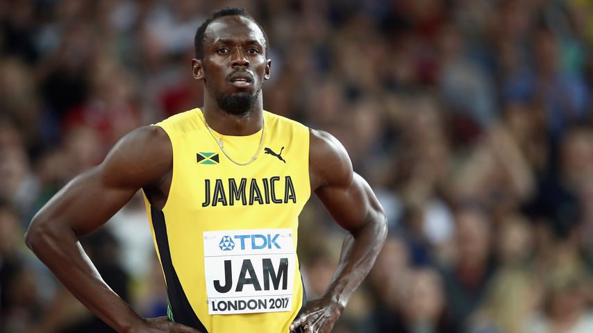 Usain Bolt im Finale der Männer-Staffel über 4x100 Meter bei der Leichtathletik-WM in London