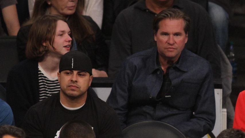 Val Kilmer mit seinem Sohn im Jahr 2014 bei einem Basketball-Spiel in Los Angeles