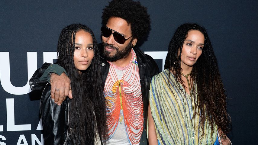 Zoe Kravitz (l.) mit ihren Eltern Lenny Kravitz und Lisa Bonet