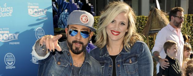 AJ McLean, Rochelle DeAnna McLean und Tochter Ava bei der "Findet Dorie"-Premiere in LA AJ McLean, Rochelle DeAnna McLean und Tochter Ava bei der "Findet Dorie"-Premiere in LA