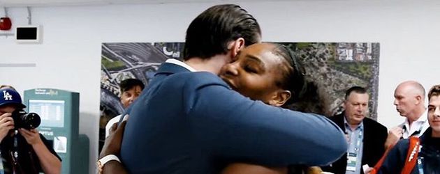 Alexis Ohanian und Serena Williams nach einem Tennismatch Alexis Ohanian und Serena Williams nach einem Tennismatch