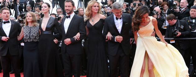 George Clooney, Amal Alamuddin und Julia Roberts George Clooney, Amal Alamuddin und Julia Roberts