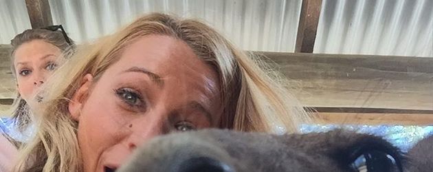 Känguru-Selfie mit Taylor Swift (hinten) und Blake Lively in Australien Känguru-Selfie mit Taylor Swift (hinten) und Blake Lively in Australien