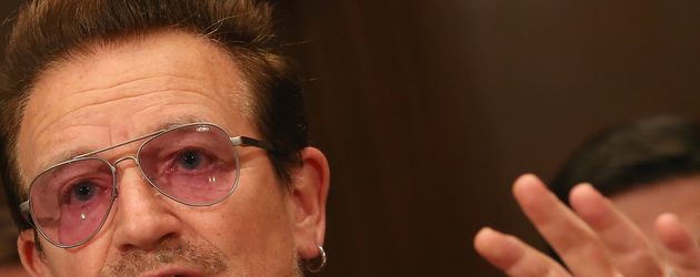 Bono bei einer Rede gegen Gewalt in Washington Bono bei einer Rede gegen Gewalt in Washington