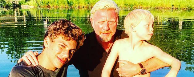 Boris Becker mit seinen Söhnen Elias und Amadeus Boris Becker mit seinen Söhnen Elias und Amadeus