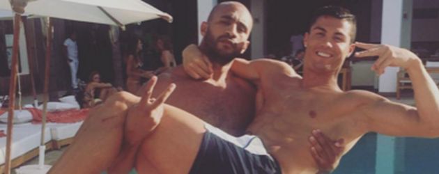 Cristiano Ronaldo und der Boxer Badr Hari Cristiano Ronaldo und der Boxer Badr Hari