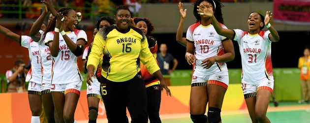 Das Handballteam aus Angola Das Handballteam aus Angola