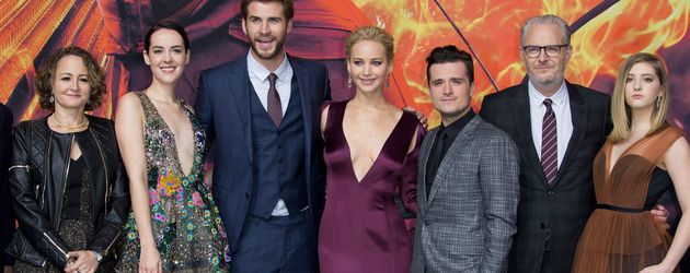 Liam Hemsworth, Hunger Games, Jennifer Lawrence, Jena Malone, Josh Hutcherson, Willow Shields und Fr Liam Hemsworth, Hunger Games, Jennifer Lawrence, Jena Malone, Josh Hutcherson, Willow Shields und Fr