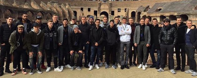 Die deutsche Fußballnationalmannschaft in Rom Die deutsche Fußballnationalmannschaft in Rom