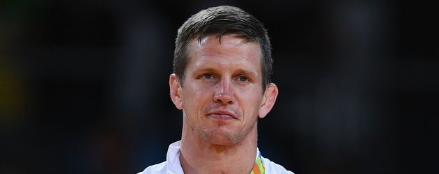 Dirk van Tichelt beim Gewinn der Bronze-Medaille Dirk van Tichelt beim Gewinn der Bronze-Medaille
