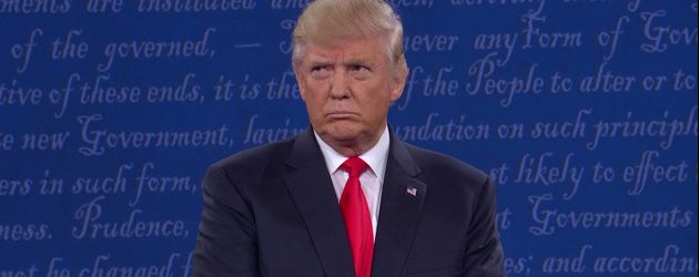 Donald Trump bei der Debatte am 10. Oktober 2016 Donald Trump bei der Debatte am 10. Oktober 2016