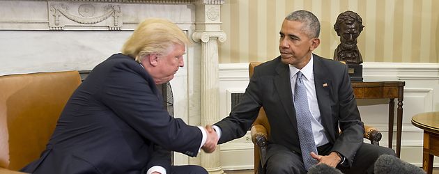 Donald Trump und Barack Obama im Oval Office Donald Trump und Barack Obama im Oval Office