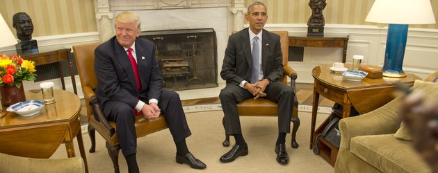 Donald Trump und Barack Obama im Oval Office Donald Trump und Barack Obama im Oval Office