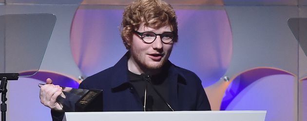 Ed Sheeran bei seiner Dankesrede Ed Sheeran bei seiner Dankesrede