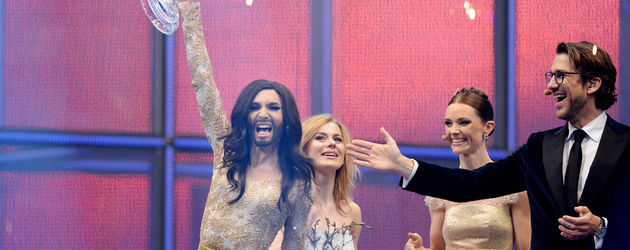 Conchita Wurst beim ESC-Sieg 2014 Conchita Wurst beim ESC-Sieg 2014