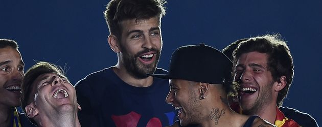 Gerard Piqué, Neymar Jr. und Lionel Messi Gerard Piqué, Neymar Jr. und Lionel Messi