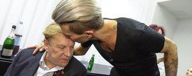 Florian Wess und Schauspieler Helmut Berger Florian Wess und Schauspieler Helmut Berger