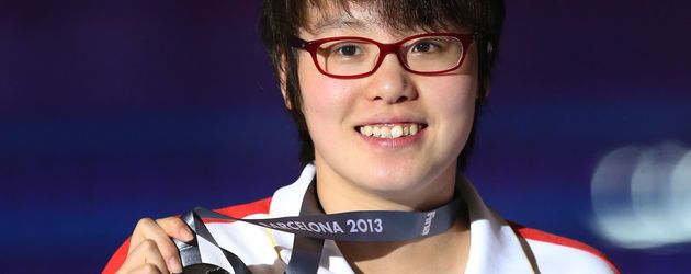 Fu Yuanhui bei den Schwimm-Meisterschaften in Barcelona Fu Yuanhui bei den Schwimm-Meisterschaften in Barcelona
