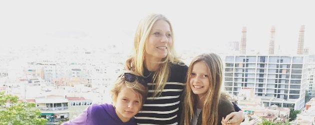 Gwyneth Paltrow mit ihren Kindern Moses und Apple in Barcelona Gwyneth Paltrow mit ihren Kindern Moses und Apple in Barcelona