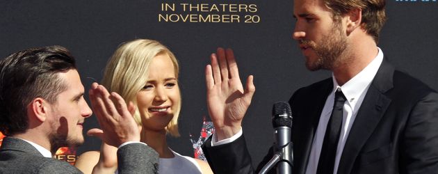 Liam Hemsworth, Hunger Games, Jennifer Lawrence und Josh Hutcherson Liam Hemsworth, Hunger Games, Jennifer Lawrence und Josh Hutcherson