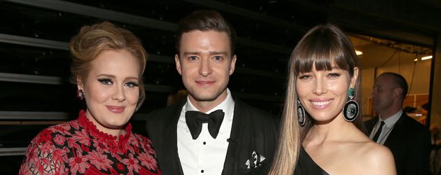 Adele Adkins, Justin Timberlake und Jessica Biel Adele Adkins, Justin Timberlake und Jessica Biel