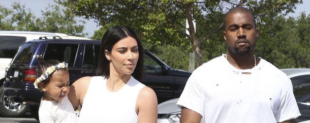 Kim Kardashian, Kanye West und North West Kim Kardashian, Kanye West und North West