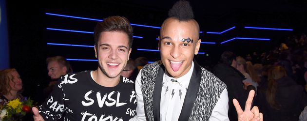 Luca Hänni und Prince Damien bei der "Sing"-Europapremiere in Köln Luca Hänni und Prince Damien bei der "Sing"-Europapremiere in Köln