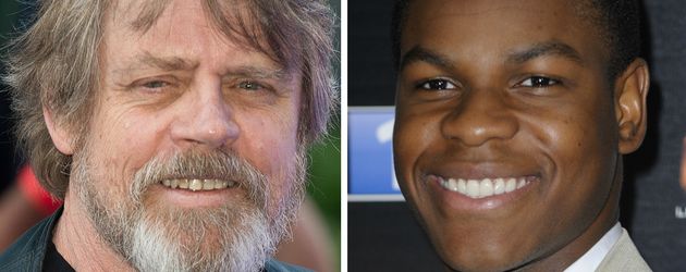 John Boyega und Mark Hamill John Boyega und Mark Hamill