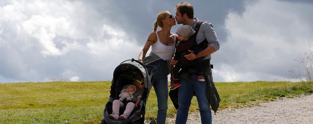 Michelle Hunziker, Tomaso Trussardi, Sole Trussardi und Celeste Trussardi in St. Kassian Michelle Hunziker, Tomaso Trussardi, Sole Trussardi und Celeste Trussardi in St. Kassian