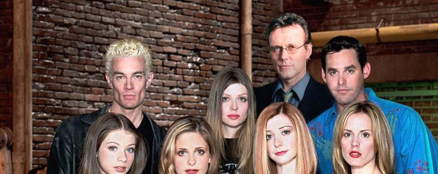 Sarah Michelle Gellar, James Marsters, Emma Caulfield und Michelle Trachtenberg Sarah Michelle Gellar, James Marsters, Emma Caulfield und Michelle Trachtenberg