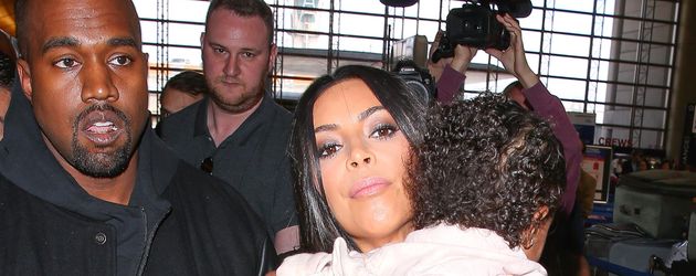 Kim Kardashian, Kanye West und North West Kim Kardashian, Kanye West und North West