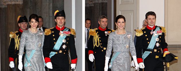 Prinzessin Mary 2008 und 2010 beim Neujahrsempfang in Kopenhagen Prinzessin Mary 2008 und 2010 beim Neujahrsempfang in Kopenhagen