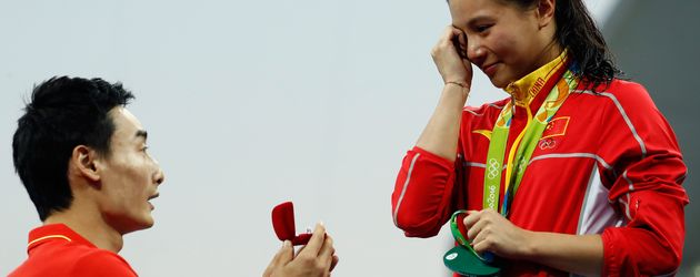 Qin Kai und He Zi bei den Olympischen Spielen Qin Kai und He Zi bei den Olympischen Spielen