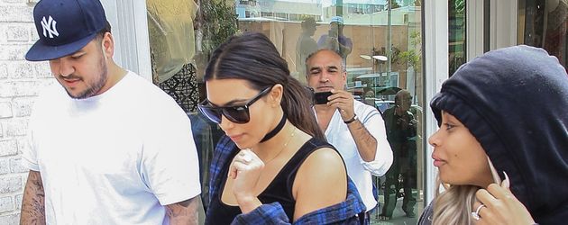 Robert Kardashian, Kim Kardashian und Blac Chyna Robert Kardashian, Kim Kardashian und Blac Chyna