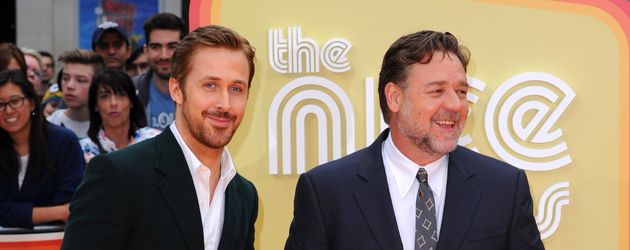 Die Hollywood-Stars Ryan Gosling (l.) und Russell Crowe Die Hollywood-Stars Ryan Gosling (l.) und Russell Crowe