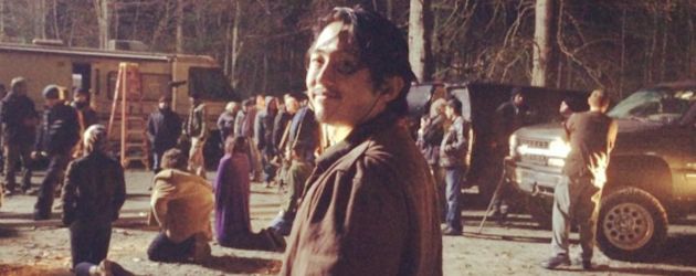 Steven Yeun am Set von "The Walking Dead" Steven Yeun am Set von "The Walking Dead"