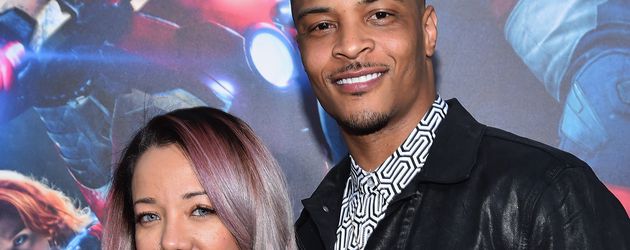 Rapper T.I. mit Tameka 'Tiny' Harris auf einer Filmpremiere Rapper T.I. mit Tameka 'Tiny' Harris auf einer Filmpremiere