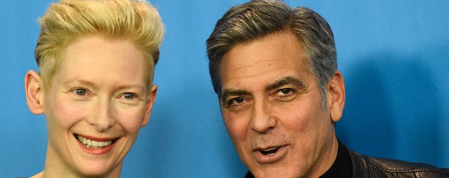 Tilda Swinton und George Clooney auf der Berlinale 2016 Tilda Swinton und George Clooney auf der Berlinale 2016