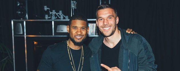 Lukas Podolski und Usher Lukas Podolski und Usher