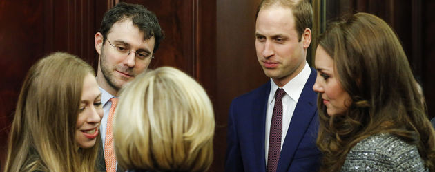 Herzogin Kate, Prinz William, Hillary Clinton und Chelsea Clinton Herzogin Kate, Prinz William, Hillary Clinton und Chelsea Clinton