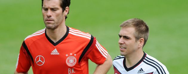 Yann-Benjamin Kugel und Philipp Lahm beim Training Yann-Benjamin Kugel und Philipp Lahm beim Training